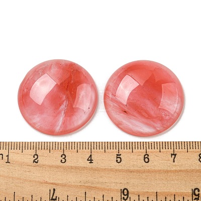 Cherry Quartz Glass Cabochons G-C115-02B-04-1