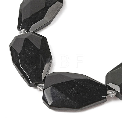 Natural Obsidian Beads Strands G-P548-B01-01-1