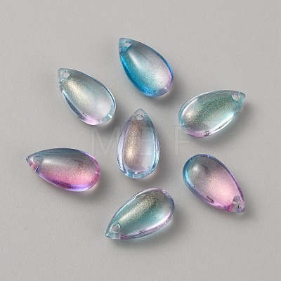 Handmade Lampwork Charms X-LAMP-WH0009-09B-1