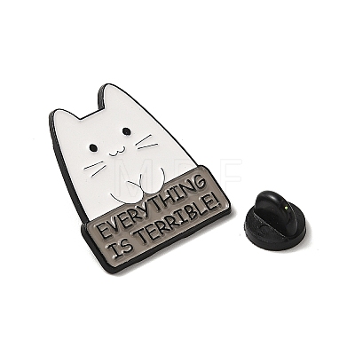 Cat Shape Enamel Pins JEWB-P039-11EB-03-1