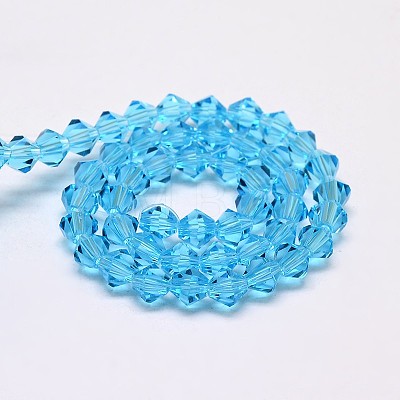 Imitate Austrian Crystal Bicone Glass Beads Strands GLAA-F029-6x6mm-19-1