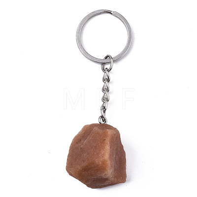 Natural Mixed Stone Keychain G-N0326-020-1