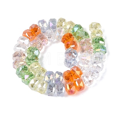 Electroplate Transparent Glass Beads Strands EGLA-N022-15A-B01-1
