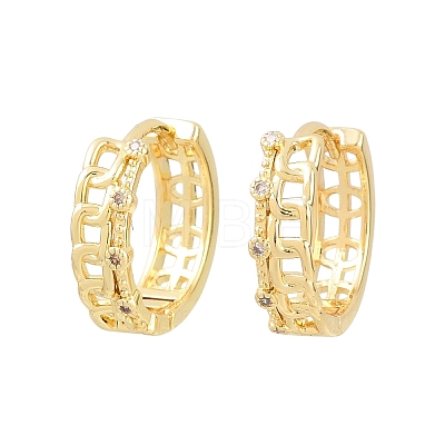 Brass Hoop Earrings EJEW-D348-23G-1