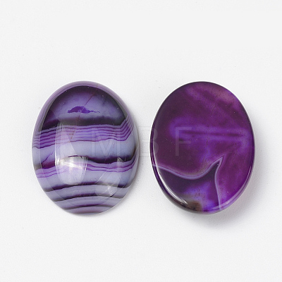 Natural Striped Agate/Banded Agate Cabochons X-G-R415-13x18-11-1