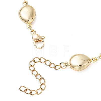 304 Stainless Steel Teardrop Link Chains Bracelets for Women BJEW-JB13427-1