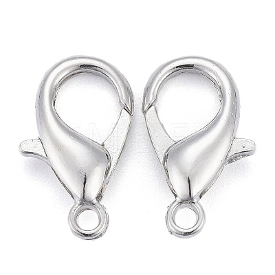 Platinum Plated Alloy Bracelet Lobster Claw Clasps X-E106-NF-1