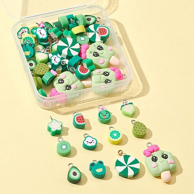 28Pcs 12 Style Handmade Polymer Clay Star Charms CLAY-FS0001-25-1