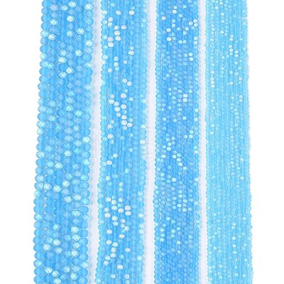 Transparent Glass Beads Strands EGLA-A044-T2mm-MB08-1