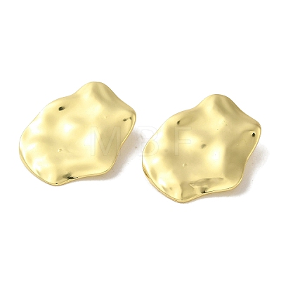 Brass Stud Earrings EJEW-R162-10G-1