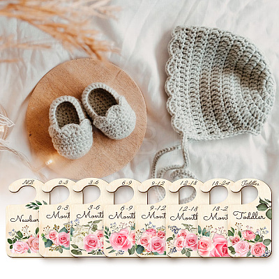 Wood Baby Closet Size Dividers AJEW-WH0353-007-1