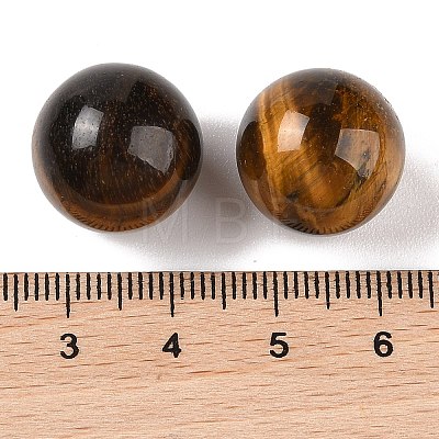 Natural Tiger Eye No Hole Sphere Beads G-K353-04D-04-1