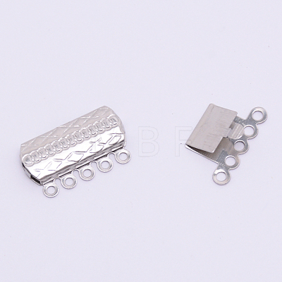 Stainless Steel Box Clasps STAS-WH0009-04P-1