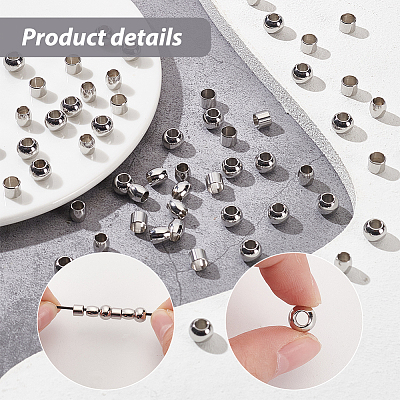   150Pcs 3 Style 304 Stainless Steel European Beads STAS-PH0005-42-1