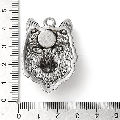 Alloy with Glass Pendants FIND-G067-04AS-1