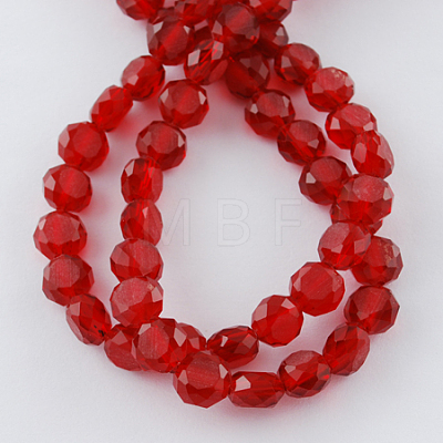 Frosted Glass Bead Strands FGLA-R038-6mm-19-1