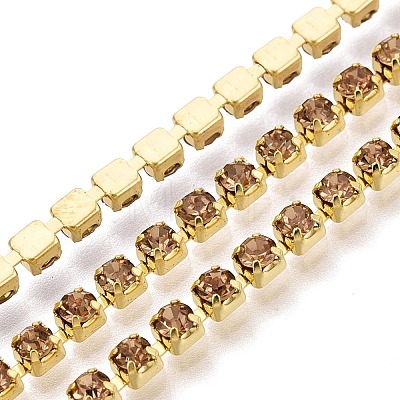Iron Rhinestone Cup Chains CH-A008-01D-1