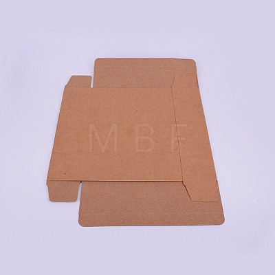 Foldable Creative Kraft Paper Box CON-WH0073-35B-1