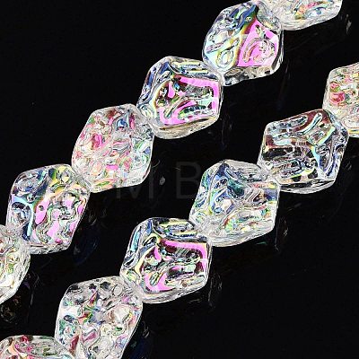 Electroplate Glass Beads Strands EGLA-N012-08D-1