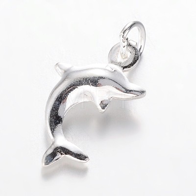 925 Sterling Silver Dolphin Charms STER-I006-15-1