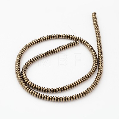 Electroplate Non-magnetic Synthetic Hematite Beads Strands X-G-I175-28-1