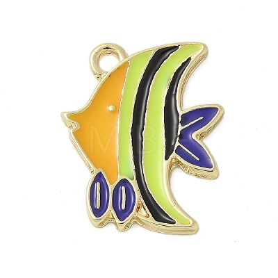 Ocean Theme Alloy Enamel Pendants ENAM-A009-02G-08-1