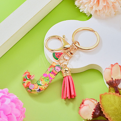 Fruit Series Letter Resin Keychains KEYC-TAC0033-02J-1