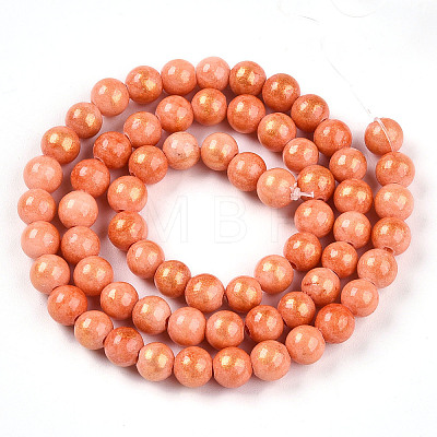 Natural Mashan Jade Beads Strands G-A255-A01-02J-1