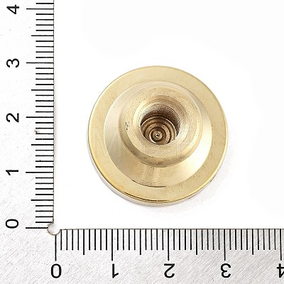 Texture Theme Round Brass Stamp Head AJEW-M036-01B-G-1