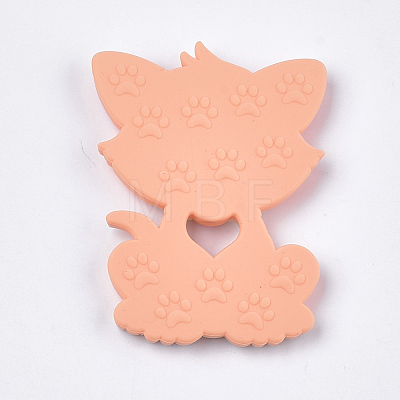 Food Grade Eco-Friendly Silicone Kitten Cabochons SIL-T052-08F-1