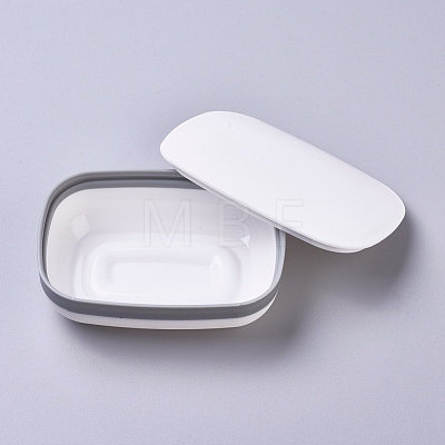 Portable Plastic Soap Container with Cover AJEW-WH0104-77-1