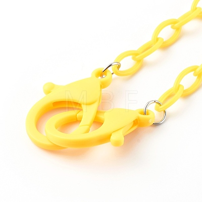 13Pcs 13 Colors Personalized ABS Plastic Cable Chain Necklaces NJEW-JN03483-1