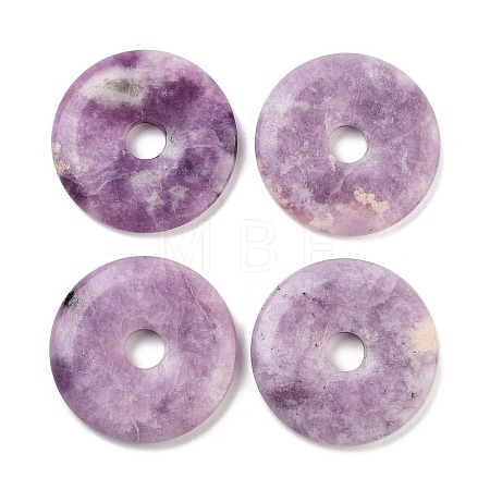 Natural Lepidolite Pendants X-G-K099-50mm-02-1