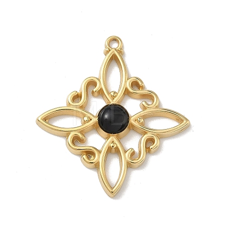 304 Stainless Steel Enamel Pendants STAS-G371-05G-03-1