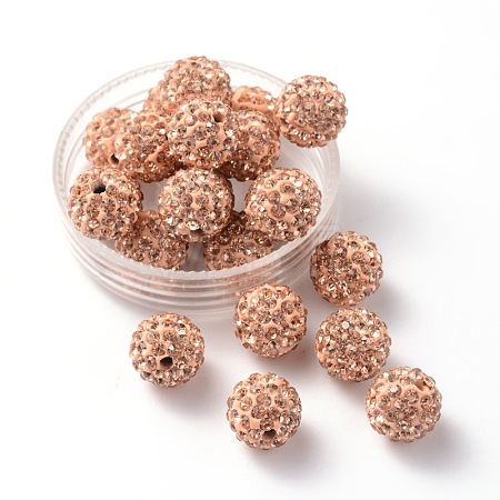Pave Disco Ball Beads RB-Q195-14mm-362-1