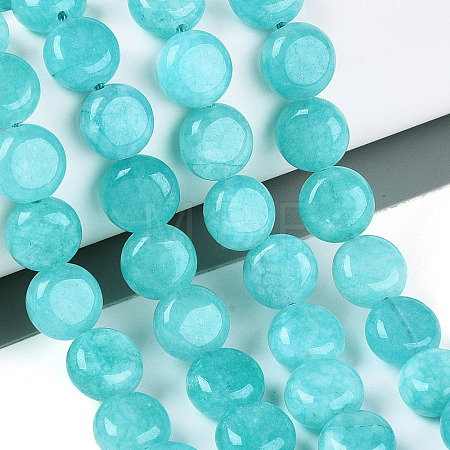 Dyed Natural White Jade Beads Strands G-T143-16F-1