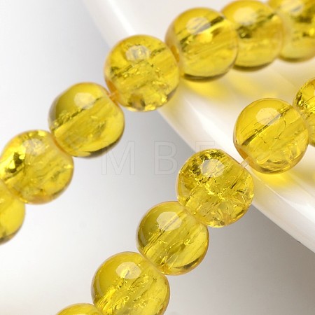 Crackle Glass Beads Strands X-CCG-Q001-6mm-10-1