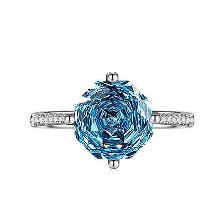Adjustable Brass with Cubic Zirconia Cuff Rings FS-WGFA75B-09-1