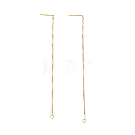Ion Plating(IP) 304 Stainless Steel Stud Earring Finding STAS-E161-07G-1