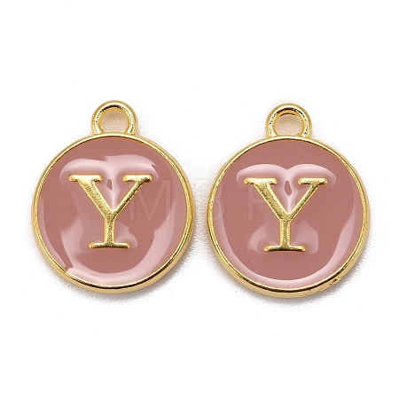 Golden Plated Alloy Enamel Charms LS-ENAM-S118-07Y-1