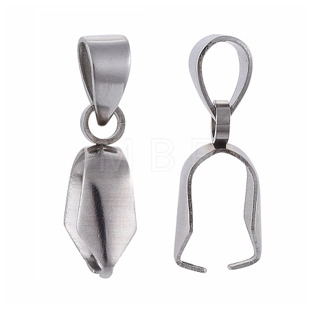 Tarnish Resistant 304 Stainless Steel Ice Pick Pinch Bails X-STAS-Q182-01-1