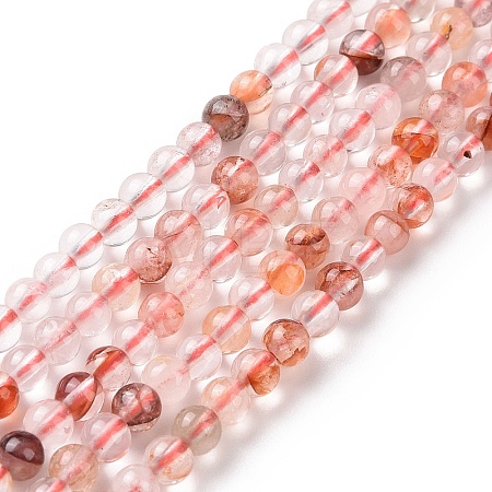 Natural Hematoid Quartz/Ferruginous Quartz Beads Strands G-A208-10-1