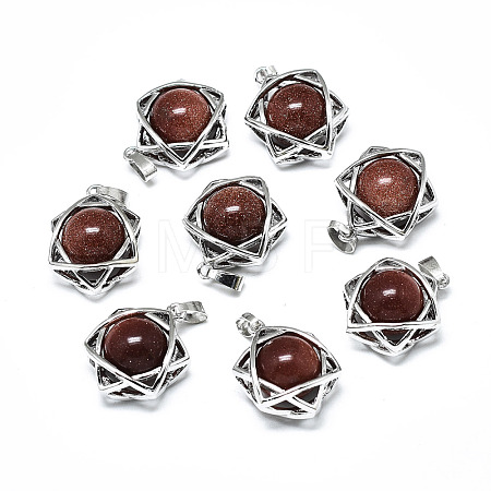 Synthetic Goldstone Pendants G-R485-01D-1