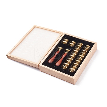 (Defective Closeout Sale: Oxidation) Wax Seal Stamp Set DIY-XCP0002-11-1