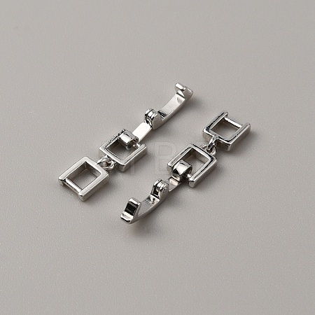 Brass Fold Over Clasps LS-KK-WH0046-51P-1