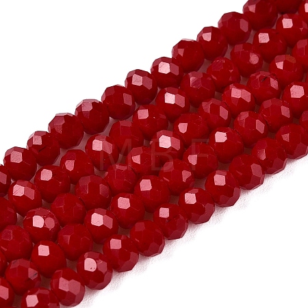 Opaque Solid Color Imitation Jade Glass Beads Strands LS-EGLA-A044-P4mm-D02-1