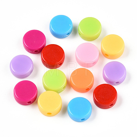 Opaque Acrylic Beads SACR-N018-09-1
