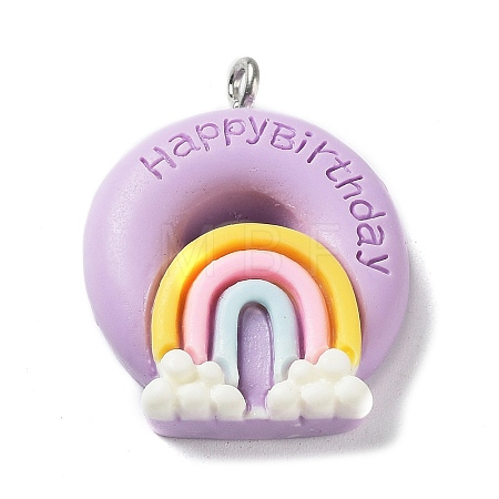 Opaque Resin Imitation Food Pendants X-CRES-M027-01F-1