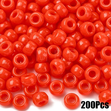 200Pcs Opaque Plastic Beads KY-YW0001-79D-1