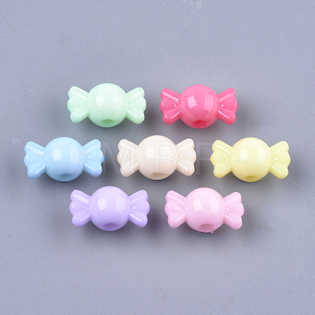 Opaque Solid Color Acrylic Beads MACR-T030-16-1